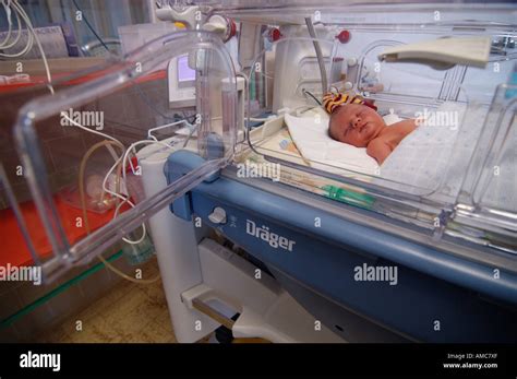 New Born premature Baby in incubator - Neonatal Intensive Care Unit ...