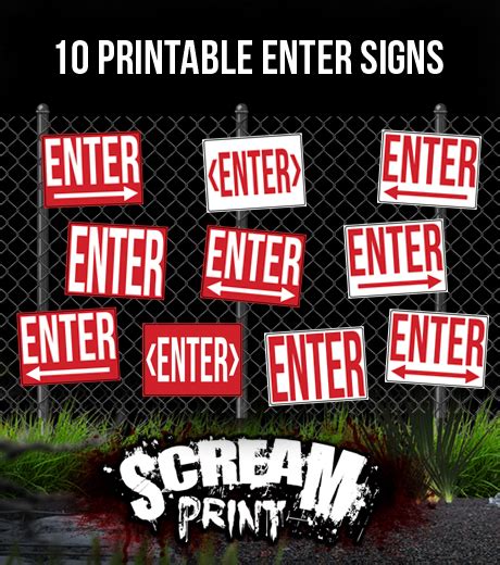 10 Downloadable Enter Signs Download Print Decorate Spookteek