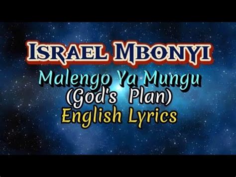 Israel Mbonyi Malengo Ya Mungu Lyrics Youtube