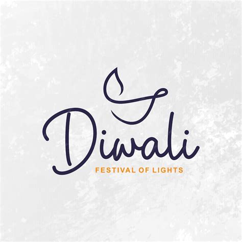 Premium Vector | Diwali typography logo design