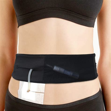 Breathable Pd Belt Peritoneal Dialysis Catheter Holder With Slit Mesh Pouch