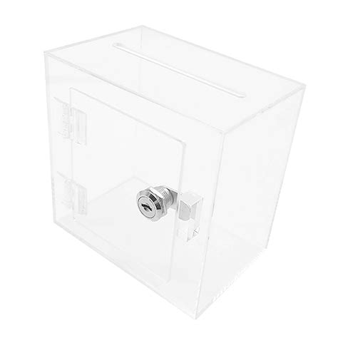 Figatia Acrylic Donation Box Transparent Ballot Box Ballot Box With 2