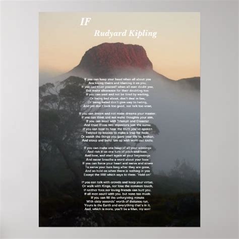 If Rudyard Kipling Poster Zazzle