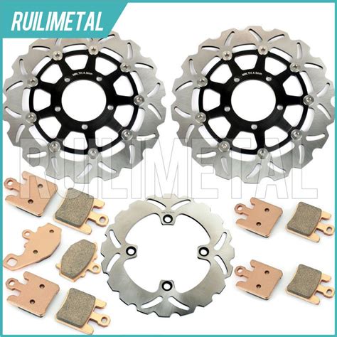 Front Rear Brake Discs Rotors Pads Set For Kawasaki Zx6rr Ninja 2005 05