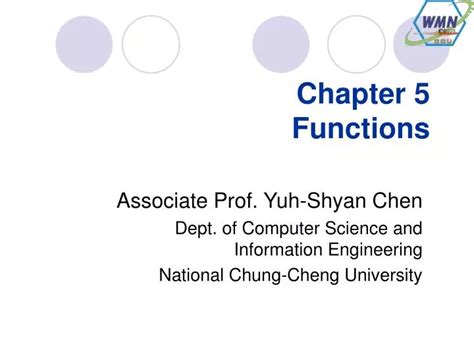 Ppt Chapter 5 Functions Powerpoint Presentation Free Download Id