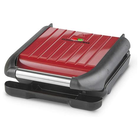 George Foreman 25030 Steel Compact Grill Red