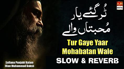 Tur Gaye Yaar Mohabbatan Wale Slow Reverb Kalam Mian Muhammad