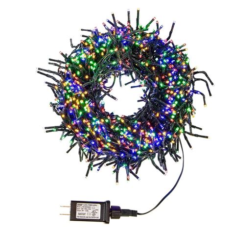 Ksa Count Multicolor Led Cluster Christmas Lights Ft Green