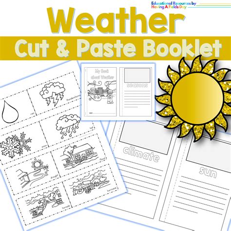 Weather Cut And Paste Matching Mini Booklet Research Template