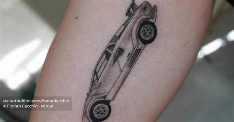 Lamborghini tattoo located on the inner arm.