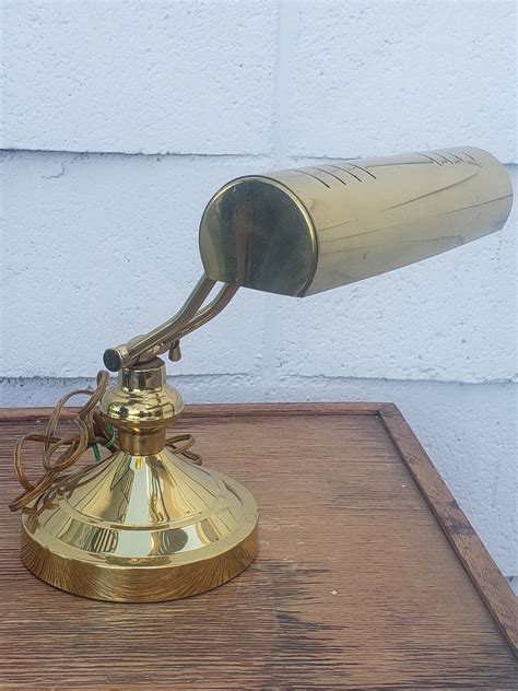 Vintage Piano Lamp in Polished Brass Desk Lamp Library Lamp - Etsy