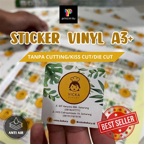 Jual Cetak Sticker A Label A Vinyl Glossy Doff Transparant