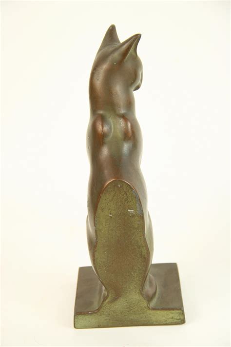 Pair Of Art Deco Siamese Cat Bookends For Sale At Stdibs Bronze Cat