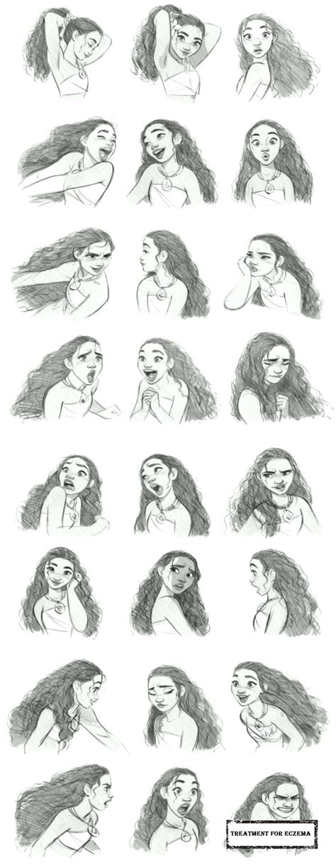 Moana Facial Expressions Facial Expressions Drawing Drawing Cartoon