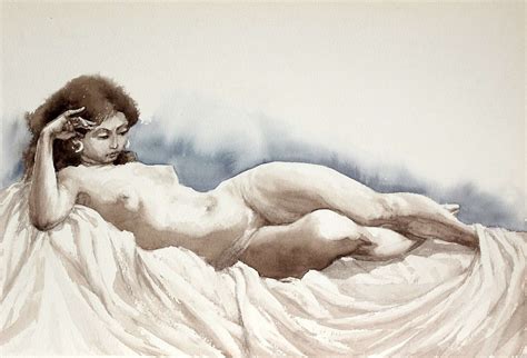 Naked Woman Body Watercolor Original Art And Similar Items