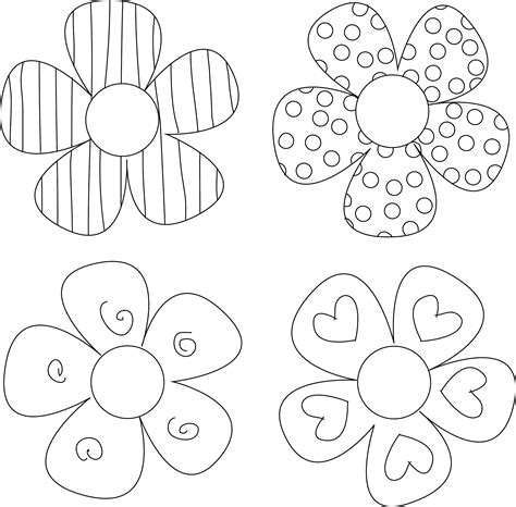 Desenho Printable Flower Pattern Free Paper Flower Templates Flower