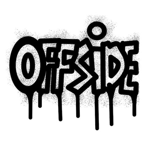 Premium Vector Offside Text Graffiti With Black Spray Paint