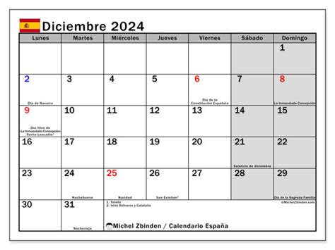 Kalender Til Udskrivning Spanien Michel Zbinden DA