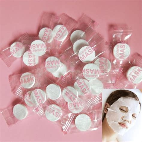 Kit 50 unidades Máscara Facial Comprimida Kit 30 Diy Compressed Mask