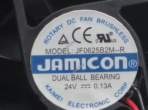 JAMICON JF0625b2M R 24V 0 13A 2 Wires Cooling Fan