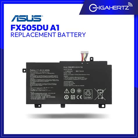 Replacement Battery for Asus FX505DU A1 | Gigahertz