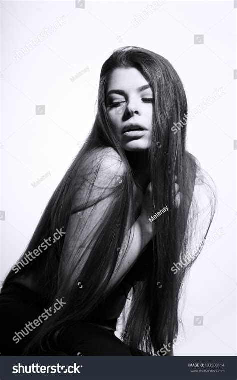 Sensual Sexy Brunette Long Hair Stock Photo Shutterstock