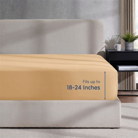 LammaLoe Extra Deep Pocket Twin XL Fitted Sheet Only, Fits 18" to 24