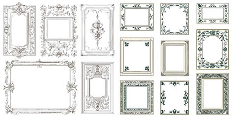 Cadres Décoratifs Et Bordures Proportions De Rectangle Réglées