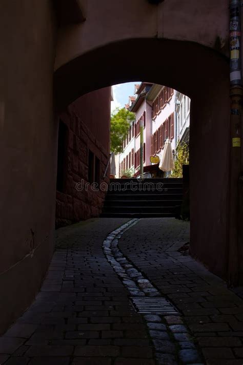 Path Under an Arch Leading To Weinheim Market Square Editorial Image ...