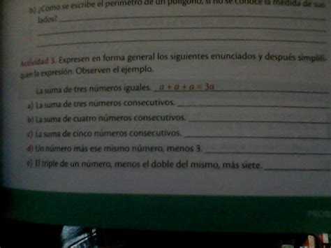 15 Puntos Resuelve La Actividad 3 Contesta Lo Que Se Te Indica