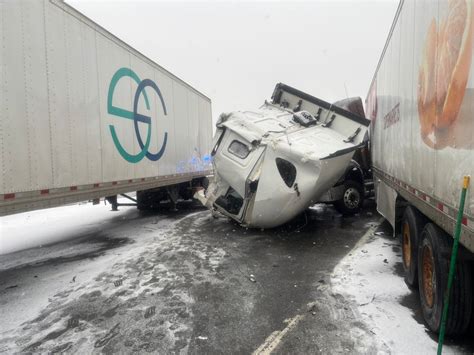 Mass Pike Eastbound Lanes Reopened Following Snowy Tractor Trailer