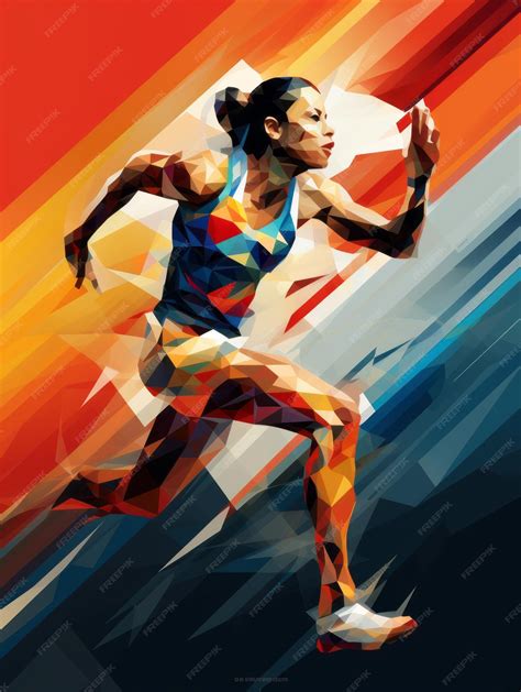 Cubism And Pixel Motion Graphics Celebrate Olympic Winners Premium Ai