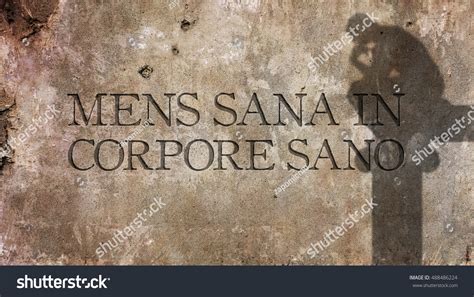 Mens Sana Corpore Sano Latin Phrase Stock Photo Shutterstock