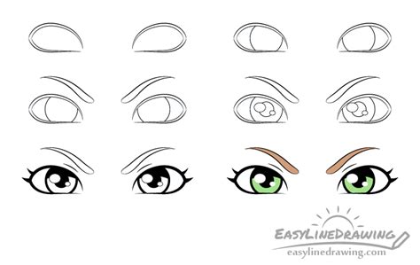 How To Draw Eye Expressions Step By Step Easylinedrawing