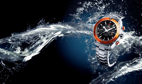 Обои часы, вода, seamaster, omega на рабочий стол