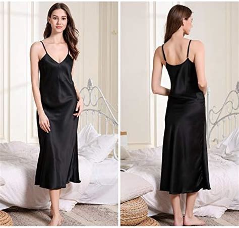 Aivtalk 2 Piece Women Satin Nightgowns And Robe Set Sexy