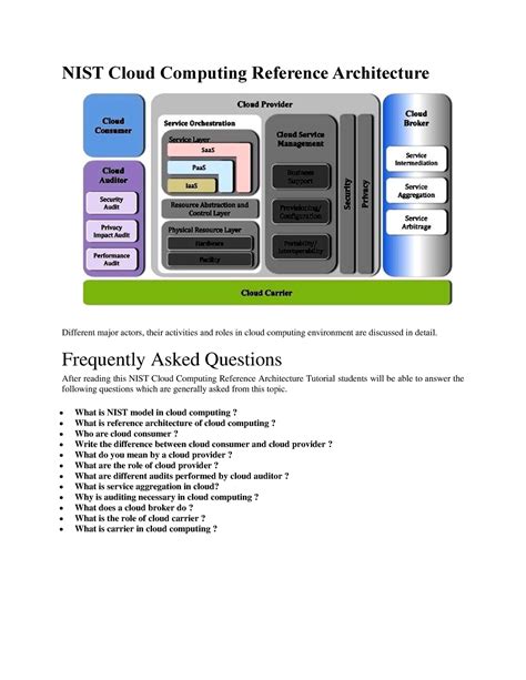 Nist Cloud Computing Reference Architecture Nist Cloud Computing