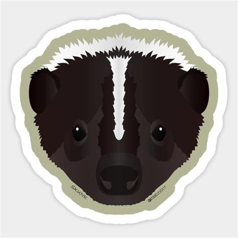 Baby Skunk Face - Baby Skunk - Sticker | TeePublic