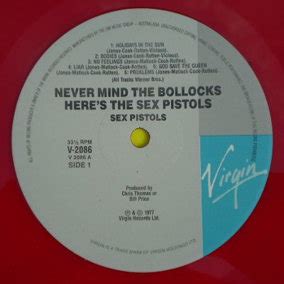 God Save The Sex Pistols Never Mind The Bollocks Australia Coloured Vinyl Pressings