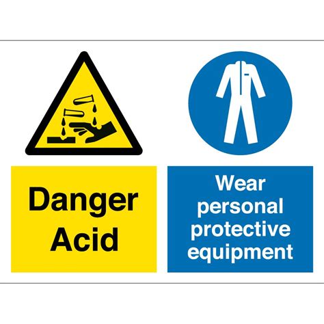 Acid Wear Personal Protective Equipment Signs From Key Signs Uk