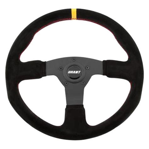 Grant 3 Spoke Black Design Suede Series Steering Wheel With Black