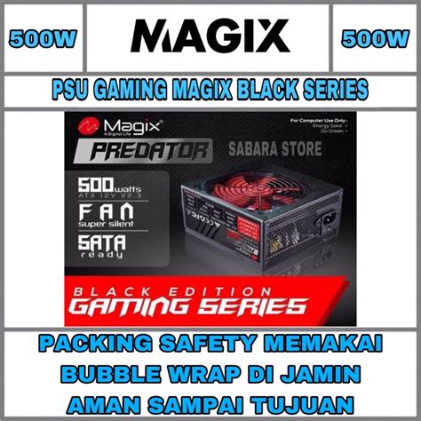 Jual Power Supply Psu Magix 500W 500Watt Predator Black Edition Gaming