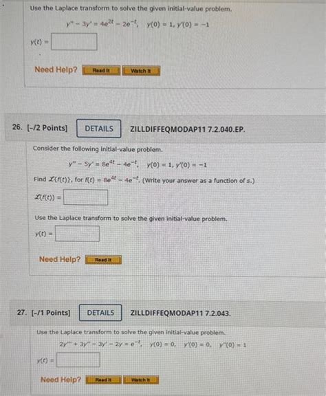 Solved Use The Laplace Transform To Solve The Given Chegg