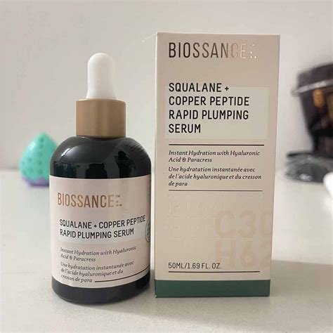 Biossance Squalane Copper Peptide Rapid Plumping Serum Ml Shopee