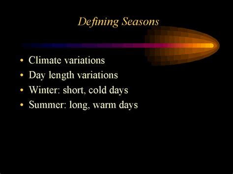 defining seasons
