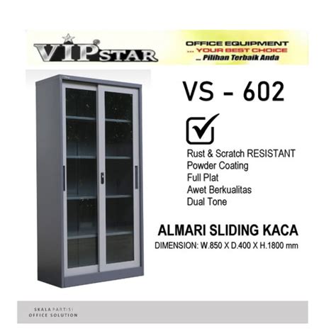 Jual Lemari Arsip Besi Lemari Besi Pintu Sliding Kaca Vip Star Vs