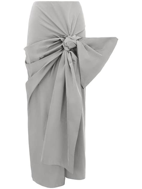 Alexander Mcqueen Bow Detail Maxi Skirt Farfetch