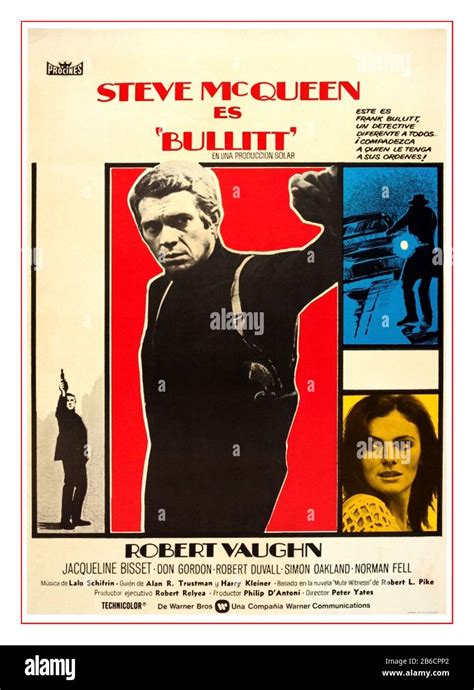 Bullitt Vintage Movie Poster Für Italien 1968 Steve Mcqueen Mit