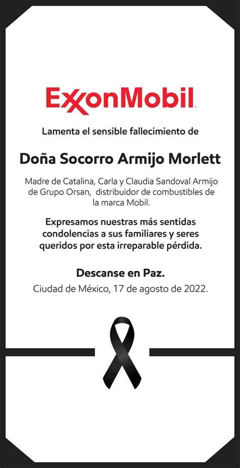 Señora Socorro Armijo Morlett Obituario Esquela