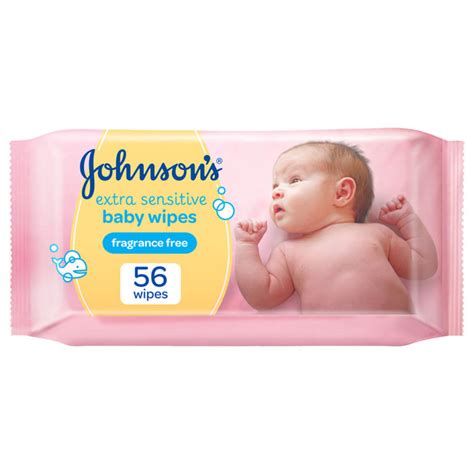 Johnson’s Baby Extra Sensitive Wipes- 56count | Natural Oil Bar